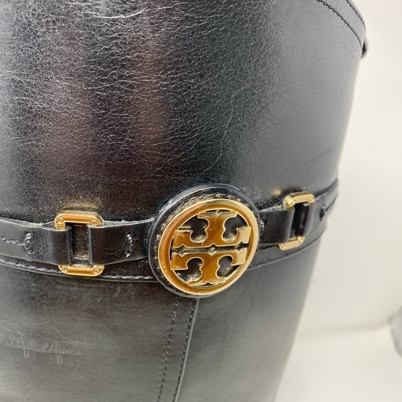 Women’s Tory Burch Leather Riding Boots with Gold Hardware - Picture 2 of 10